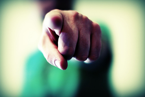 pointing finger Learning is about YOU