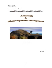 Leadership In Human Resources Manag...