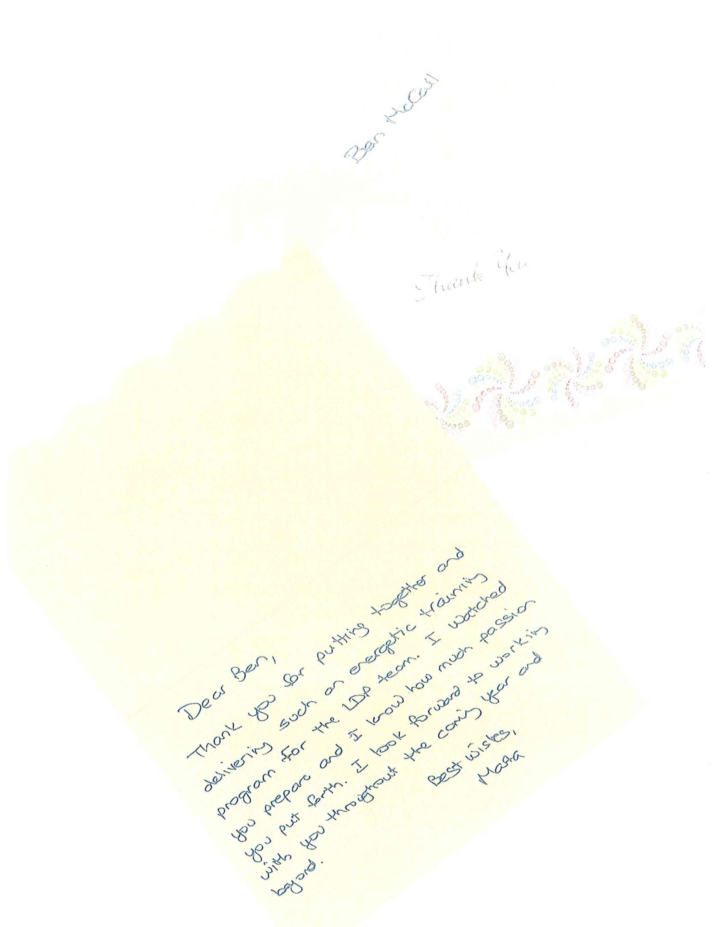 Thank You Note ThankYouMarta Appreciation The Best Policy